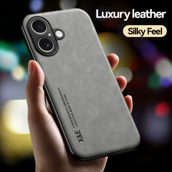 Luxury Magnetic Leather Case For iPhones 16 - 11